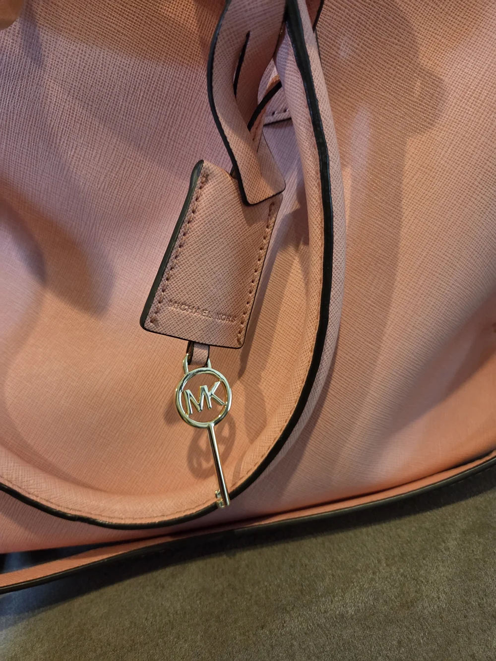 Michael Kors Blush Pink Saffiano Leather Tote with Gold Hardware